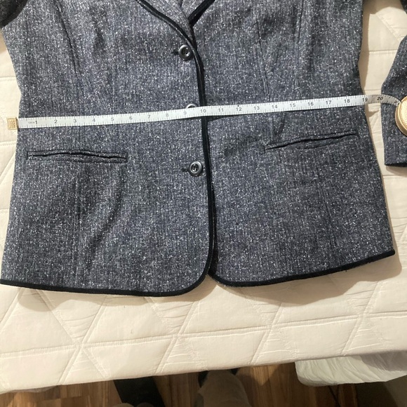 Villager Charcoal Grey/Black Button Up Women’s Blazer - Sz 14 - Picture 3 of 11